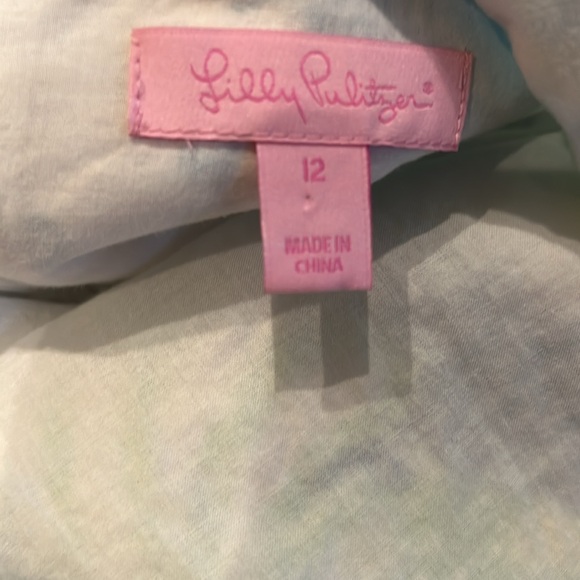 Lilly Pulitzer Janice Shift Mini Dress Crystal Coast Gold Brocade Trim size 12 - Picture 7 of 9